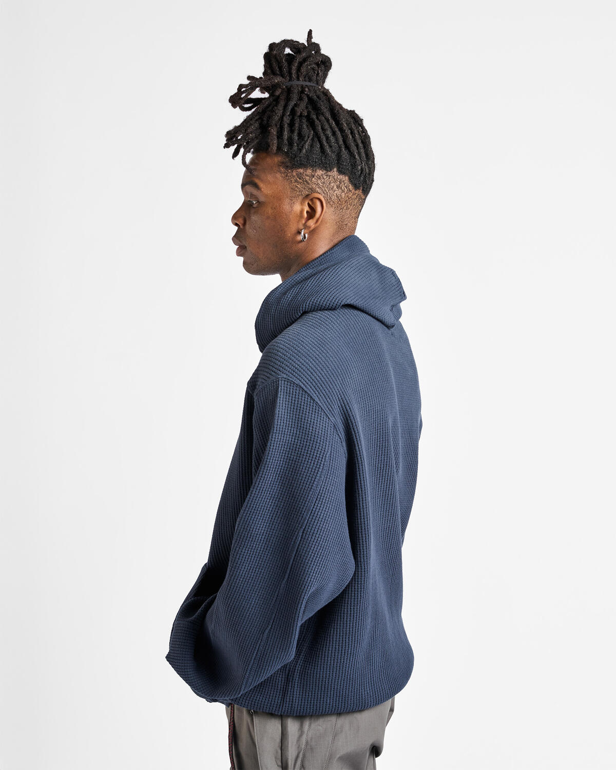 ROA Bee Sun Faded Organic Waffle Zip Up Hoodie | YBMW034FA31